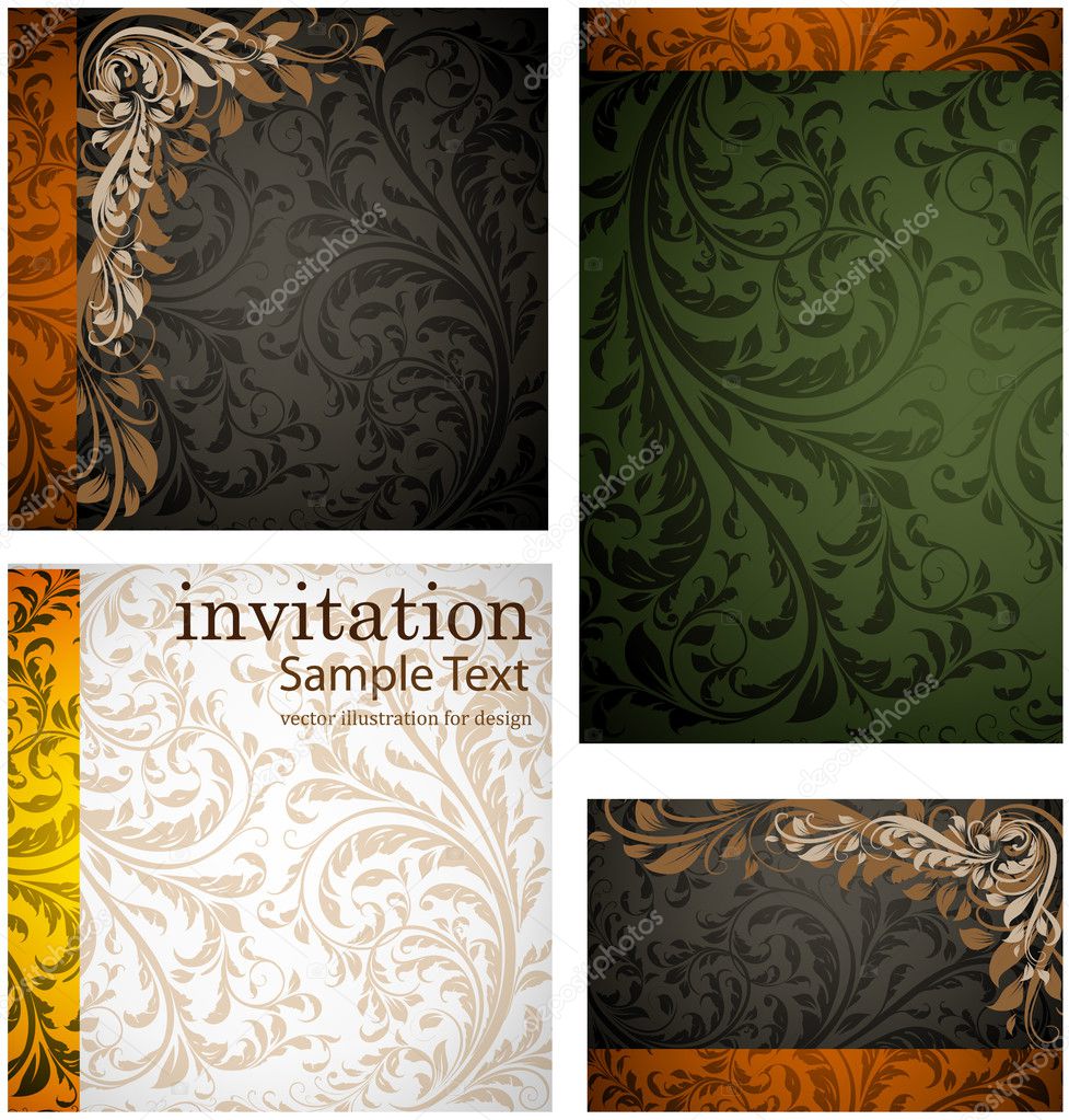 Seamless Wallpaper set, Vector Colorful Background