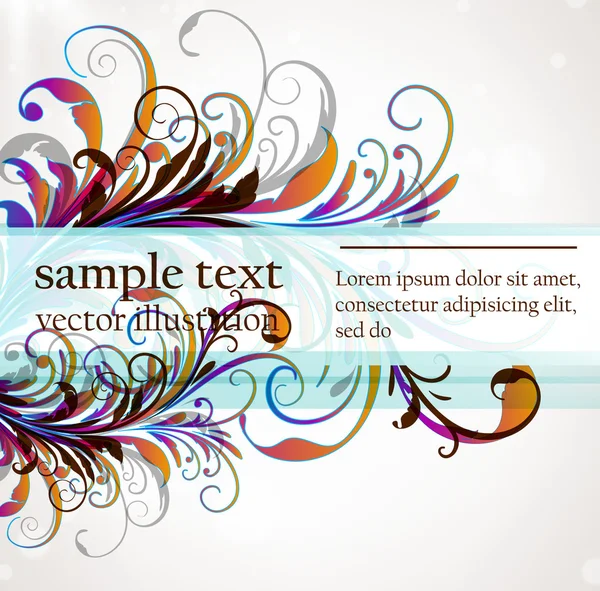 Abstrakt blommig bakgrund med plats för din text — Stock vektor