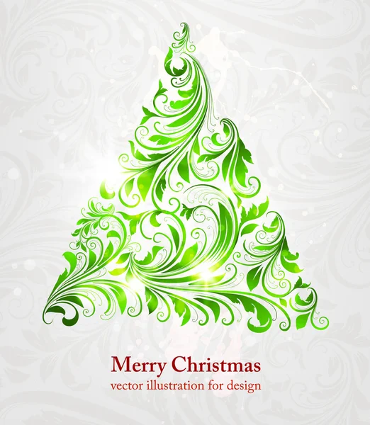 Christmas tree vector image — Stock Vector