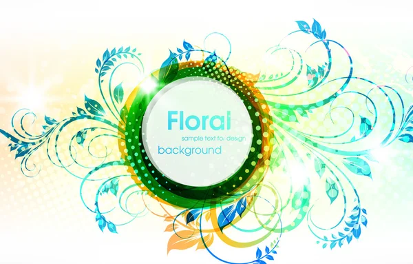 Abstrato floral verão fundo — Vetor de Stock