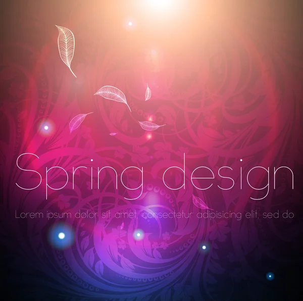 Abstraktní vektorová barevné jarní nebo letní květinové pozadí s květinami pro design — Stockový vektor