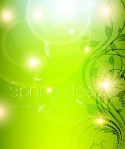 Abstrait coloré lumineux printemps ou été fond floral avec des fleurs pour la conception . — Image vectorielle