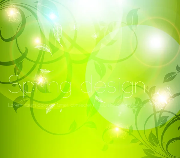 Abstract colorful bright spring or summer floral background with flowers for design. — Stock Vector