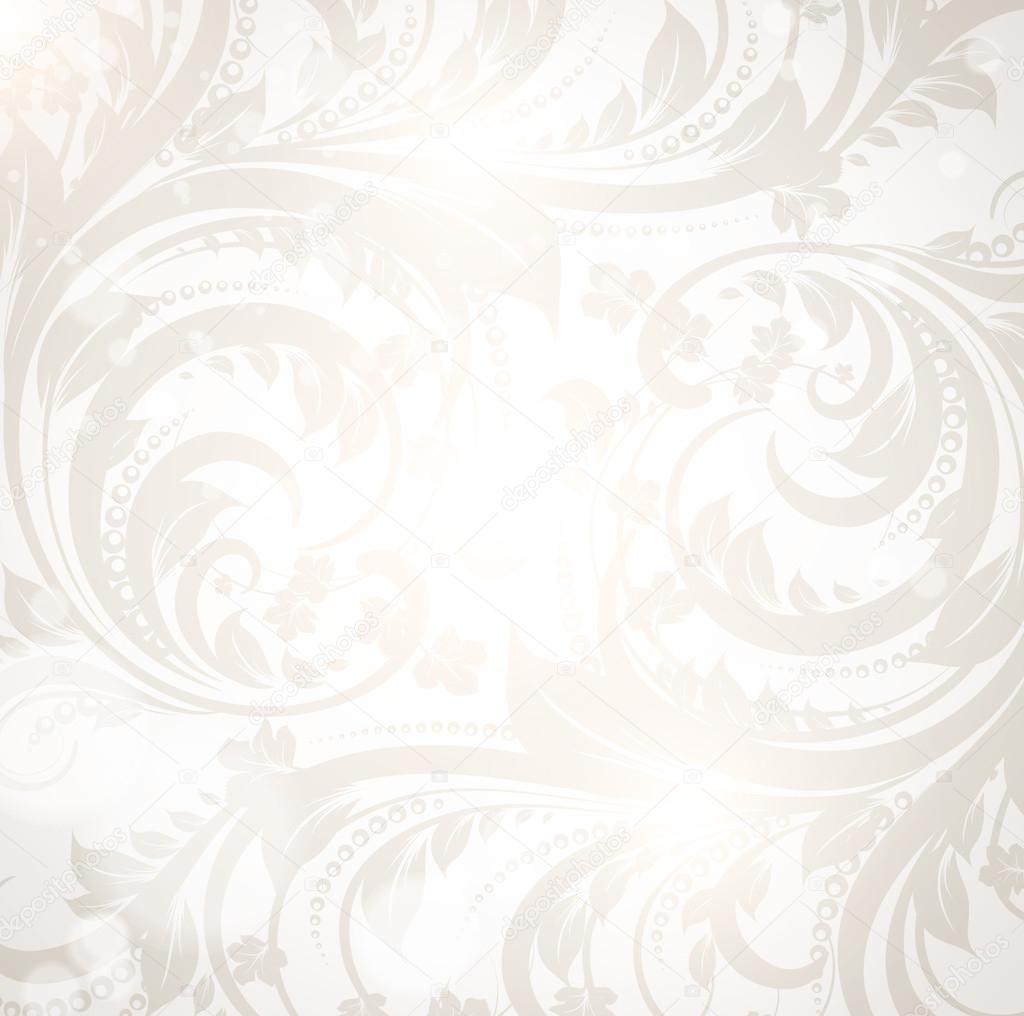 Seamless white Damask wallpaper