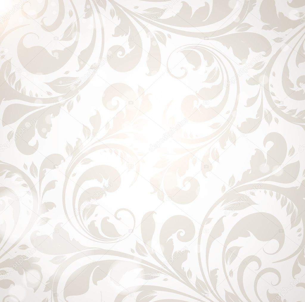 Seamless white Damask wallpaper — Stock Vector © Ozerina #15629675