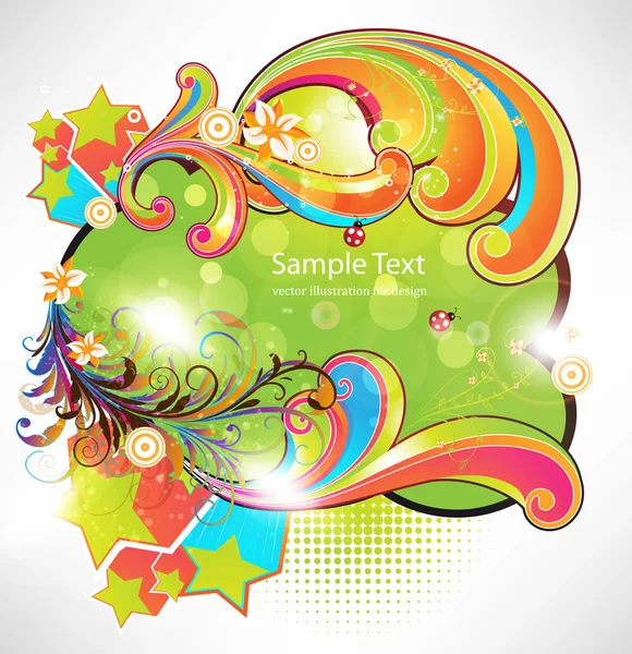 Grunge summer floral Background for design — Stock Vector