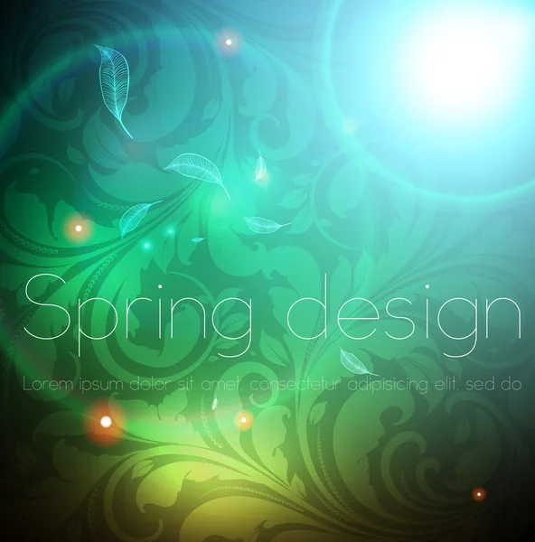 Abstract colorful bright spring or summer floral background with flowers for design — Stock Vector