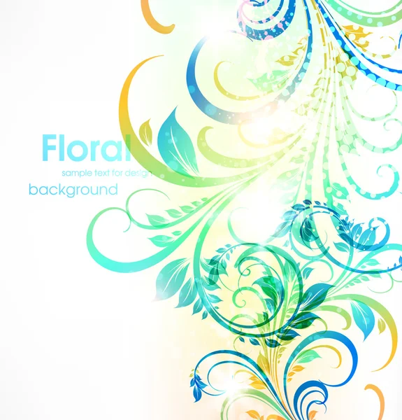 Fondo de verano floral abstracto — Vector de stock