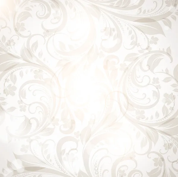 シームレスな白いダマスク織壁紙 — ストックベクタ