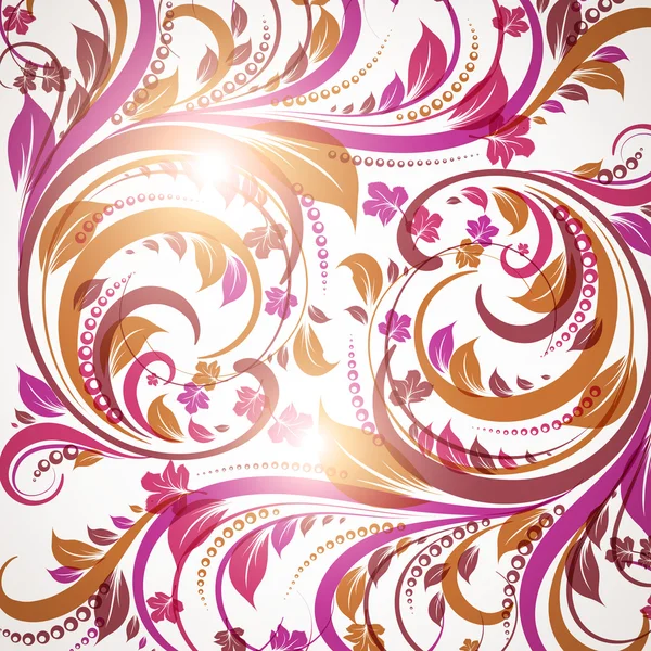 Роскошная открытка. Цветочный орнамент с цветами для летнего дизайна — стоковый вектор