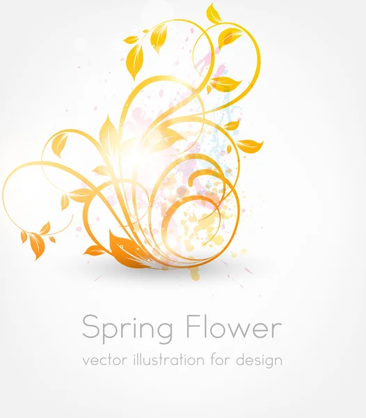 Fondo floral dibujado a mano con flores, tarjeta de felicitación vectorial para el diseño retro — Archivo Imágenes Vectoriales