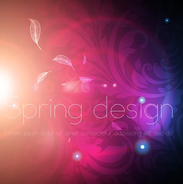 Abstrato vetor colorido brilhante primavera ou verão floral fundo com flores para design — Vetor de Stock