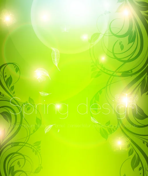 Abstract colorful bright spring or summer floral background with flowers for design. — Stock Vector