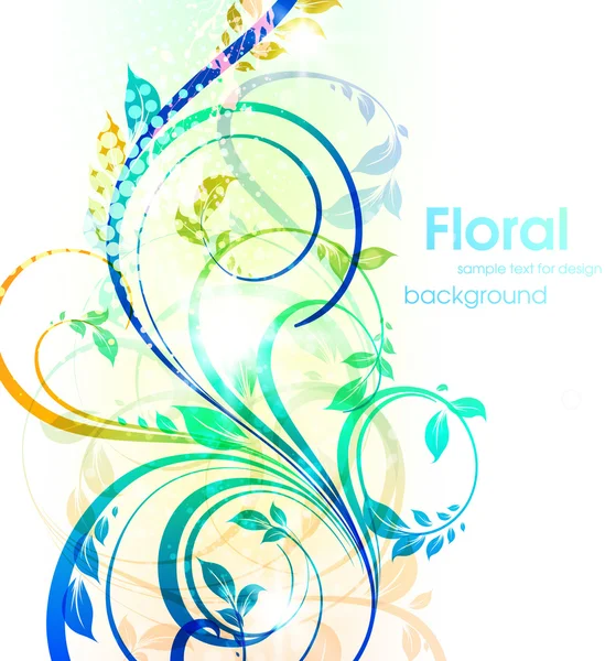 Fondo de verano floral abstracto — Vector de stock