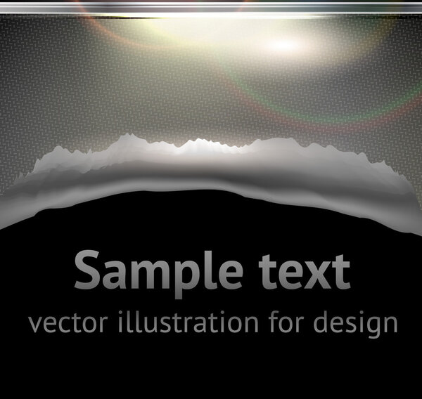 Пулевая яма и удар по металлу на фоне техно-дизайна
