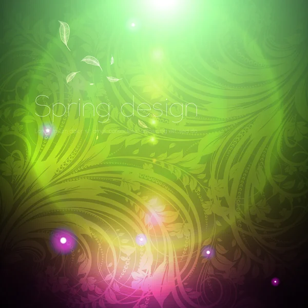 Vector abstracto colorido brillante primavera o verano fondo floral con flores para el diseño — Archivo Imágenes Vectoriales