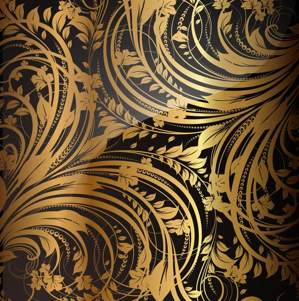 Inconsútil patrón de fondo de pantalla de oro, vector — Vector de stock