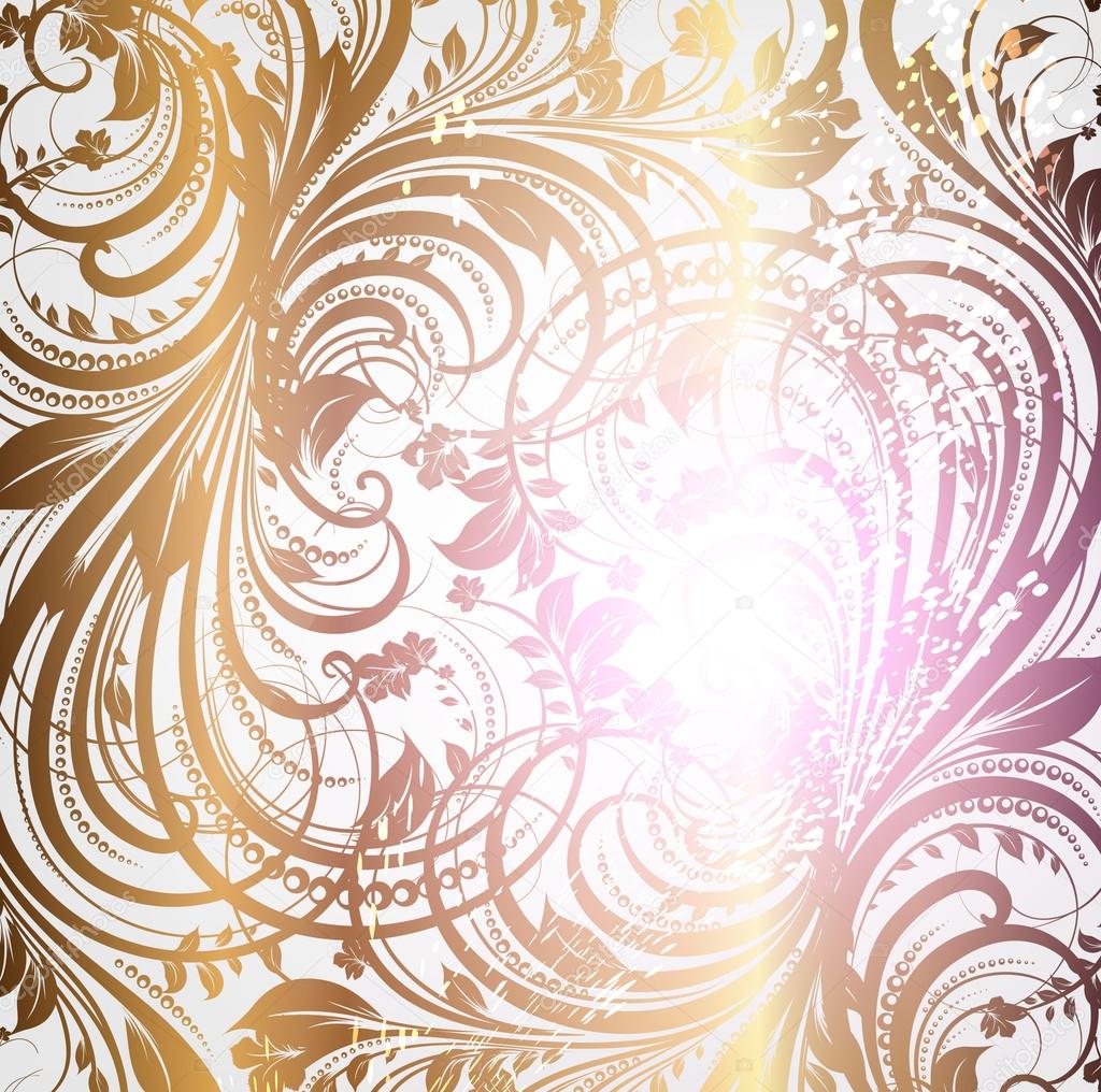 Seamless wallpaper pattern gold, vector