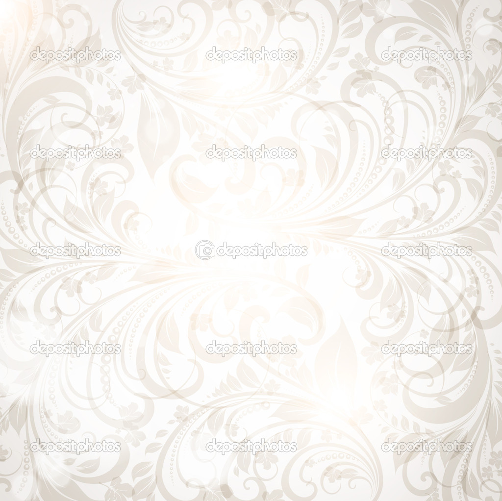 Seamless white Damask wallpaper