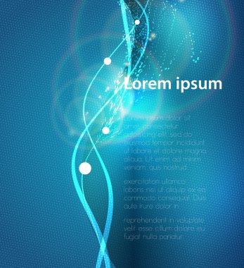 mavi arka plan bulanık magic hafif kavisli hatları ile vektör çizim