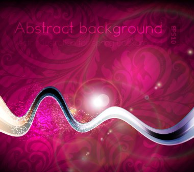 Koyu arkaplana karşı vektör çizgisi soyutlama tasarımı