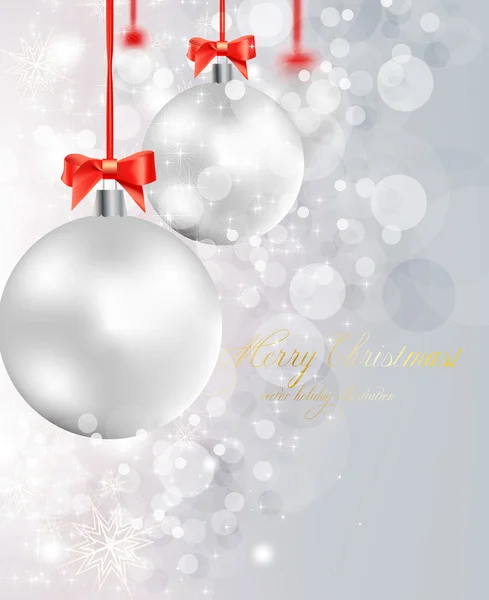 雅致的圣诞节背景，带有波布 — 图库矢量图片