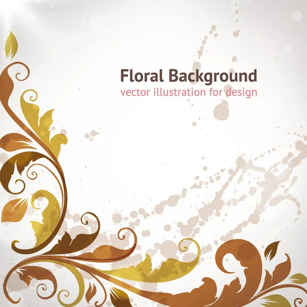 Vector vintage floral achtergrond voor retro design — Stockvector