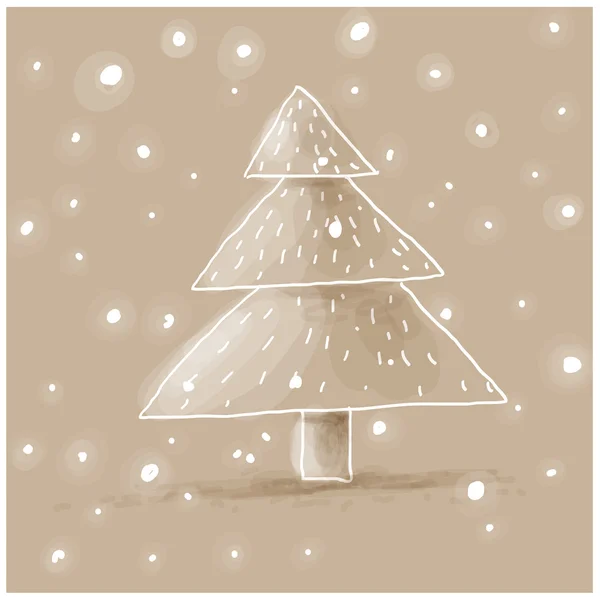Immagine vettoriale albero di Natale — Vettoriale Stock