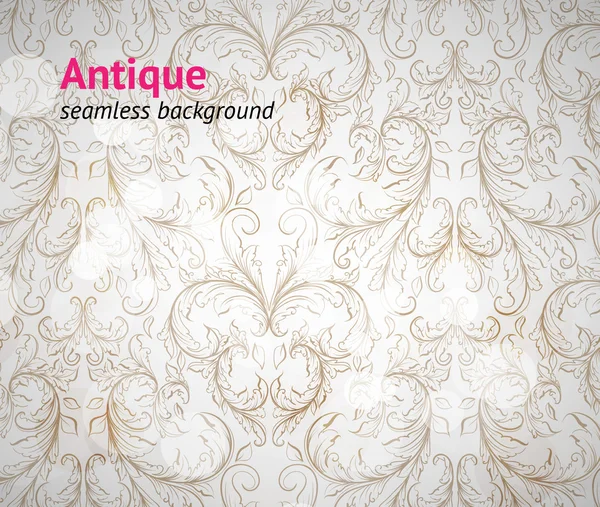 Seamless white Damask wallpaper — Stock Vector © Ozerina 15250553