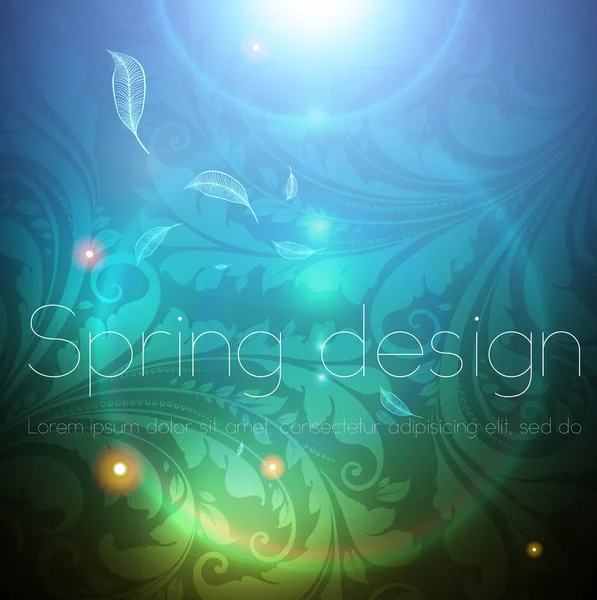 Abstrato colorido brilhante primavera ou verão floral fundo com flores para design —  Vetores de Stock