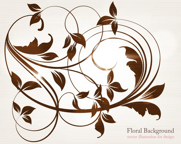 手描きとレトロなデザインのベクトル カードの挨拶の花、花の背景 — ストックベクタ