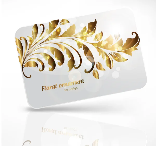 Plantilla de diseño brillante floral de tarjeta de visita colorida — Vector de stock