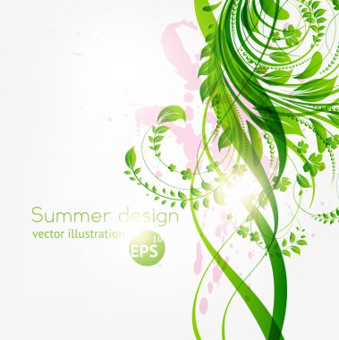 Metnin için yeri olan soyut çiçek arkaplanı