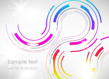 retro tasarlamak teknoloji vektör arka plan daire.