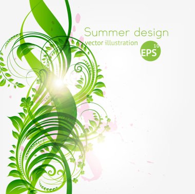 Metnin için yeri olan soyut çiçek arkaplanı