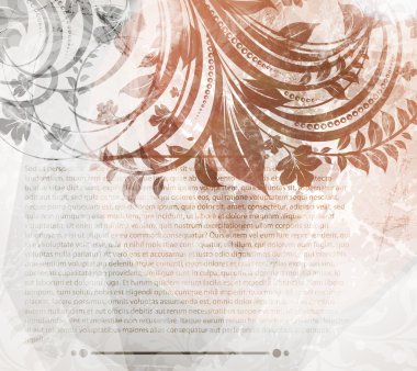 el ile tebrik vektör kartı yaz retro tasarım çiçek, çiçek arka plan çekilmiş.