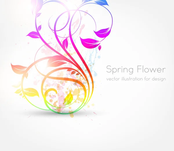 春の花の背景デザイン — ストックベクタ