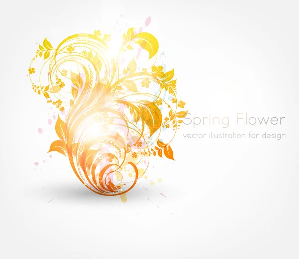 Primavera flor fondo diseño — Vector de stock