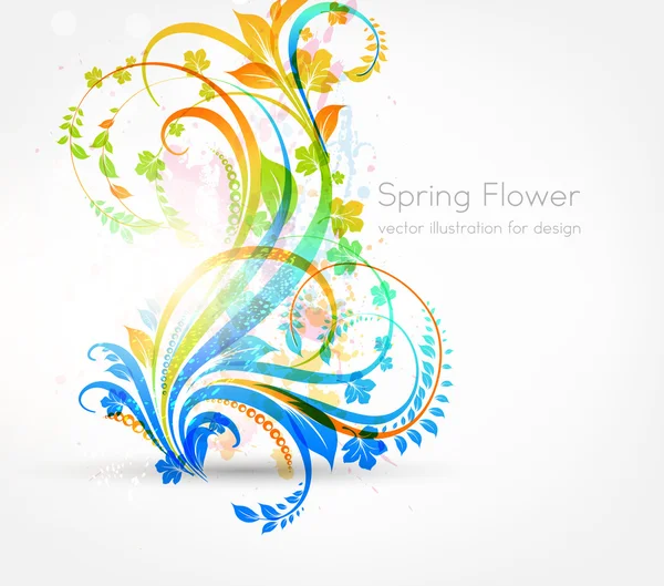 Bahar çiçek arka plan tasarımı — Stok Vektör