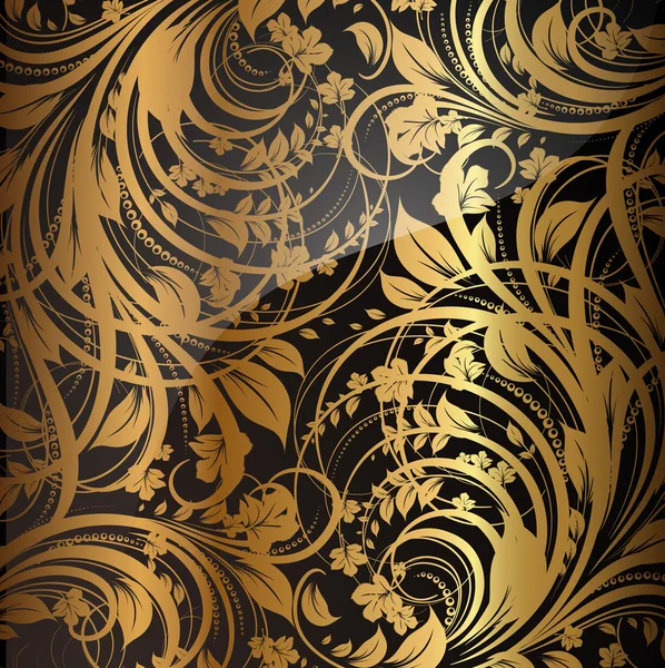 Inconsútil patrón de fondo de pantalla de oro, vector — Vector de stock