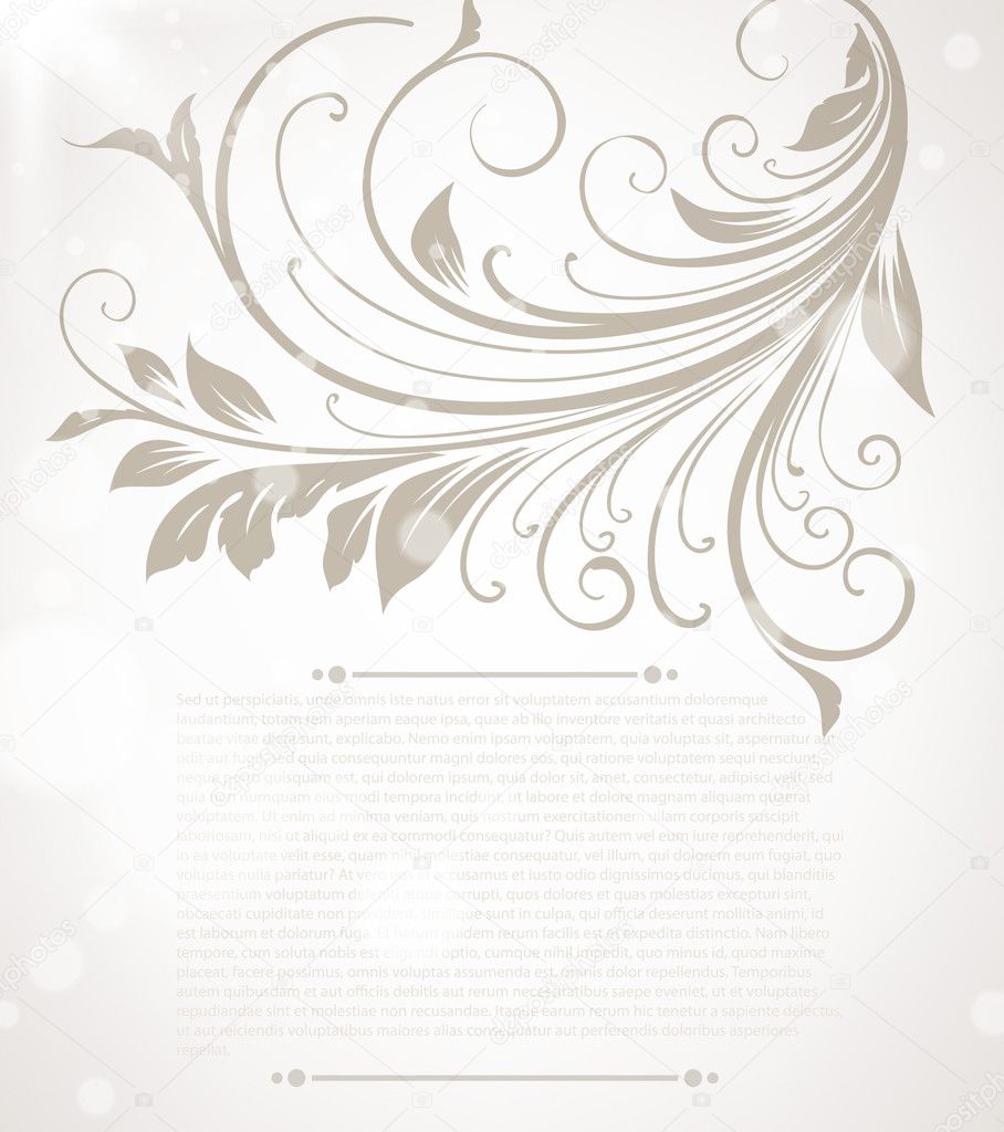 Hand Drawn floral background with flowers, greeting vector card for retro summer design.