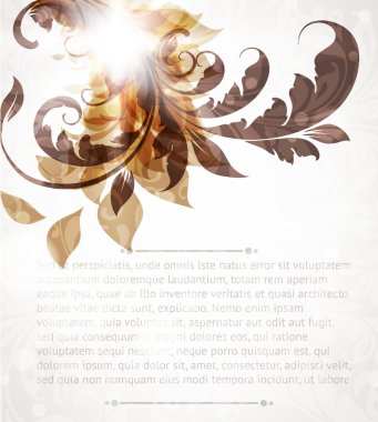 el ile tebrik vektör kartı yaz retro tasarım çiçek, çiçek arka plan çekilmiş.