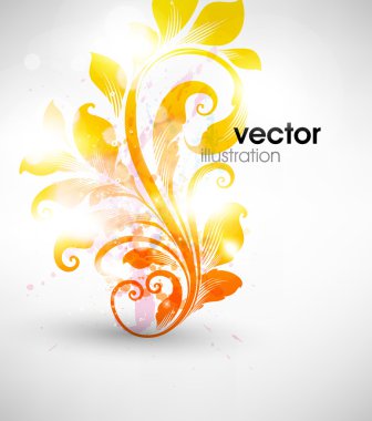 el ile tebrik vektör kartı retro tasarım çiçek, çiçek arka plan çekilmiş