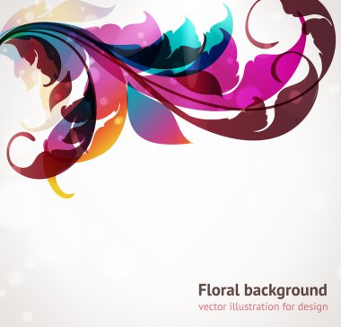 Metnin için yeri olan soyut çiçek arkaplanı