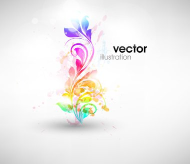 Metnin için yeri olan soyut çiçek arkaplanı