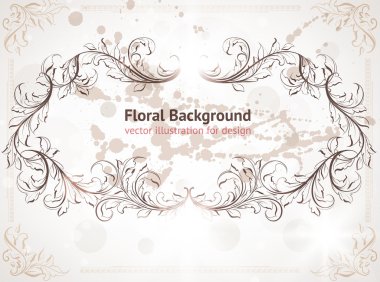 soyut desen tasarımı için. çiçek retro öğeler için arka plan