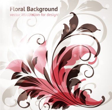 el ile tebrik vektör kartı retro tasarım çiçek, çiçek arka plan çekilmiş