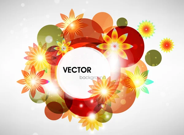 Abstract floral background with place for your text — Stock Vector