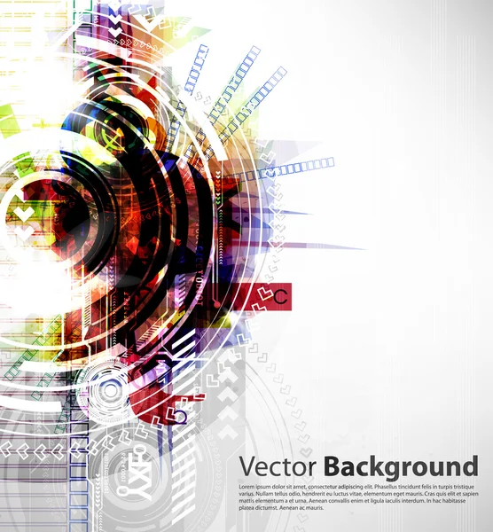 Resumen Techno Vector Fondo — Vector de stock