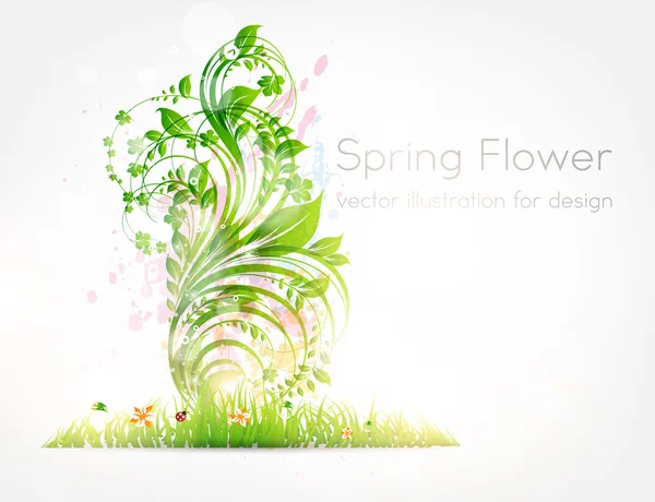 Primavera flor fondo diseño — Vector de stock